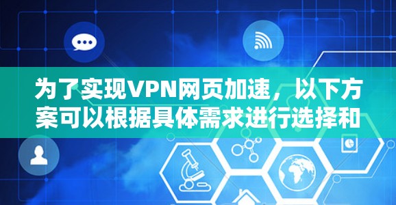 为了实现VPN网页加速,以下方案可以根据具体需求进行选择和结合