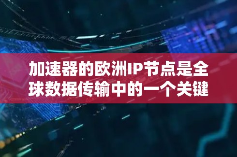 加速器的欧洲IP节点是全球数据传输中的一个关键组成部分，旨在通过建立分布式的网络节点，显著提升数据在不同地理位置之间的传输效率。以下是对这一技术的详细分析