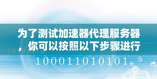 为了测试加速器代理服务器,你可以按照以下步骤进行