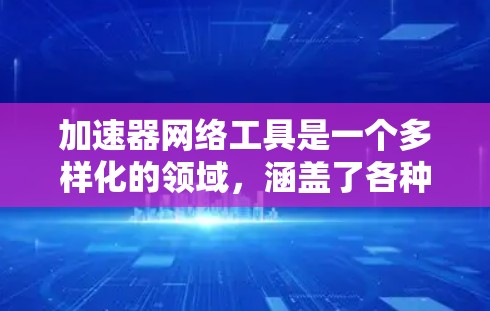 加速器网络工具是一个多样化的领域，涵盖了各种类型和应用，以满足不同的网络性能需求。以下是对加速器网络工具的详细分类和总结