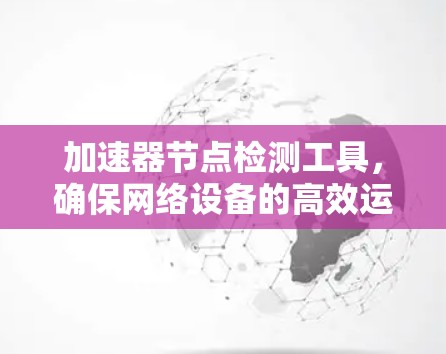 加速器节点检测工具,确保网络设备的高效运行